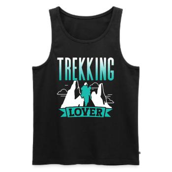 Trekking Amoureux Randonneurs Randonnée - Débardeur bio Premium Homme - noir - Devant - Michal (187cm)