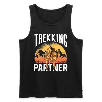 Trekking Couple Couple Randonneurs - Débardeur bio Premium Homme - noir - Devant - Michal (187cm)