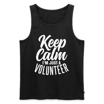 Keep calm I am only a voluntary profession - Men's Premium Organic Tank Top - black - Front - AI Model Male 178 light (178cm)