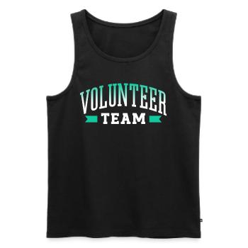 Volunteer Team Profession Volunteer Volunteer - Men's Premium Organic Tank Top - black - Front - AI Model Male 178 light (178cm)