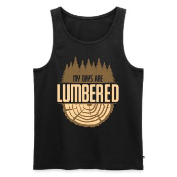 My Days Are Lumbered - Männer Premium Bio Tank Top - Schwarz - Vorne - Michal (187cm)
