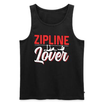 Ziplining Liebhaber Zipline Seilrutsche Sport - Männer Premium Bio Tank Top - Schwarz - Vorne - Michal (187cm)
