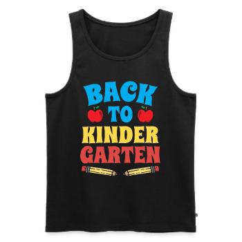Zurück Zum Kindergarten Süß Sprüche Kinder Humor - Männer Premium Bio Tank Top - Schwarz - Vorne - Michal (187cm)