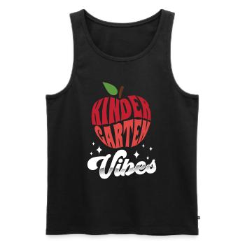 Kindergarten Vibes Humor Süß Kinder Sprüche - Männer Premium Bio Tank Top - Schwarz - Vorne - Michal (187cm)
