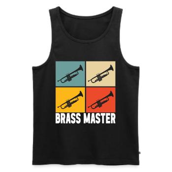 Trumpet Trumpet Player - Men's Premium Organic Tank Top - black - Front - Michal (187cm)