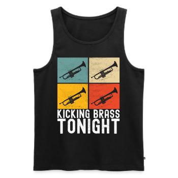 Trumpet Trumpet Player - Men's Premium Organic Tank Top - black - Front - Michal (187cm)