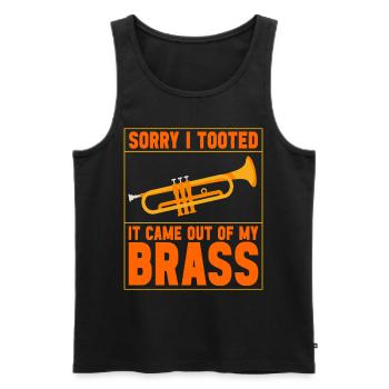 Trumpet Trumpet Player - Men's Premium Organic Tank Top - black - Front - Michal (187cm)