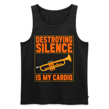 Trumpet Trumpet Player - Men's Premium Organic Tank Top - black - Front - Michal (187cm)