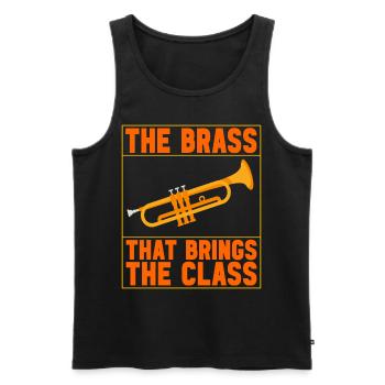 Trompete Trompetenspieler - Männer Premium Bio Tank Top - Schwarz - Vorne - Michal (187cm)