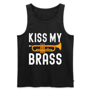 Trumpet Trumpet Player - Men's Premium Organic Tank Top - black - Front - Michal (187cm)