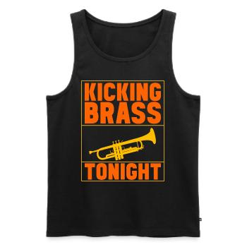 Trumpet Trumpet Player - Men's Premium Organic Tank Top - black - Front - Michal (187cm)