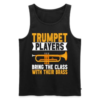 Trumpet Trumpet Player - Men's Premium Organic Tank Top - black - Front - Michal (187cm)