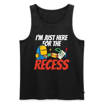 Ich Bin Nur Für Die Pause Hier Schulstart Schule - Männer Premium Bio Tank Top - Schwarz - Vorne - AI Model Male 178 light (178cm)