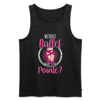 Sans ballet Qu’est-ce que la punchline ? Ballerine Hobby - Débardeur bio Premium Homme - noir - Devant - AI Model Male 178 light (178cm)