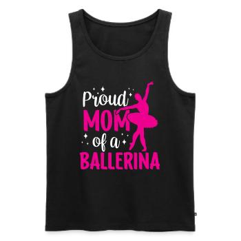 Stolze Mutter Einer Ballerina Ballett Tänzerin - Männer Premium Bio Tank Top - Schwarz - Vorne - AI Model Male 178 light (178cm)