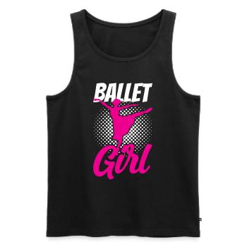 Ballet Girl Mama Dancer Ballerina Ballet - Men's Premium Organic Tank Top - black - Front - Michal (187cm)