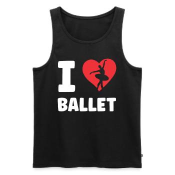 I Love Ballet Ballet Dancer Ballerina Hobby - Men's Premium Organic Tank Top - black - Front - AI Model Male 178 light (178cm)
