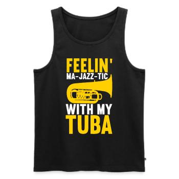 Tuba tuba player - Men's Premium Organic Tank Top - black - Front - Michal (187cm)