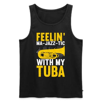 Tuba tuba player - Men's Premium Organic Tank Top - black - Front - Michal (187cm)