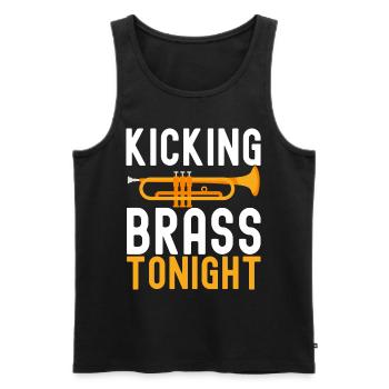 Trumpet Trumpet Player - Men's Premium Organic Tank Top - black - Front - Michal (187cm)