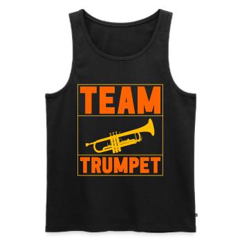 Trompete Trompetenspieler - Männer Premium Bio Tank Top - Schwarz - Vorne - Michal (187cm)
