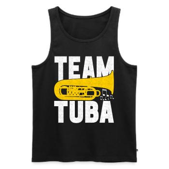 Tuba tuba player - Men's Premium Organic Tank Top - black - Front - Michal (187cm)