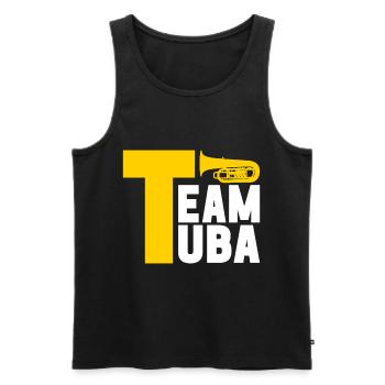 Tuba tuba player - Men's Premium Organic Tank Top - black - Front - AI Model Male 178 light (178cm)