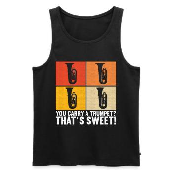 Tuba tuba player - Men's Premium Organic Tank Top - black - Front - Michal (187cm)