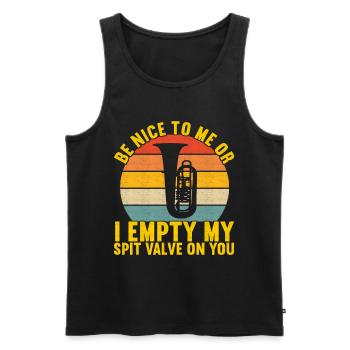 Tuba tuba player - Men's Premium Organic Tank Top - black - Front - AI Model Male 178 light (178cm)