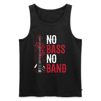 Pas de basse Pas de groupe Musiciens Bassiste Guitare basse - Débardeur bio Premium Homme - noir - Devant - Michal (187cm)