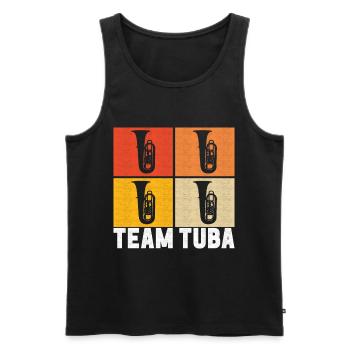 Tuba tuba player - Men's Premium Organic Tank Top - black - Front - Michal (187cm)