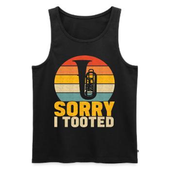 Tuba tuba player - Men's Premium Organic Tank Top - black - Front - AI Model Male 178 light (178cm)