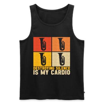 Tuba tuba player - Men's Premium Organic Tank Top - black - Front - Michal (187cm)