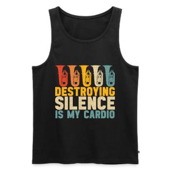 Tuba tuba player - Men's Premium Organic Tank Top - black - Front - AI Model Male 178 light (178cm)