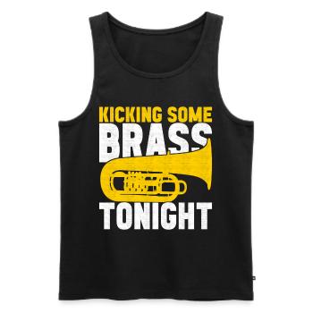 Tuba tuba player - Men's Premium Organic Tank Top - black - Front - AI Model Male 178 light (178cm)