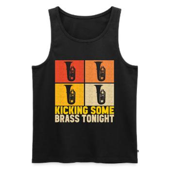 Tuba tuba player - Men's Premium Organic Tank Top - black - Front - Michal (187cm)