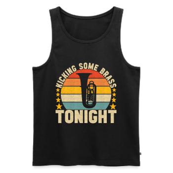Tuba tuba player - Men's Premium Organic Tank Top - black - Front - Michal (187cm)