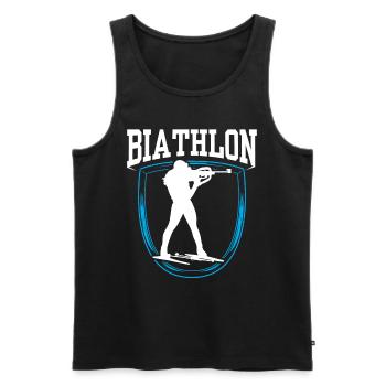 Biathlon Biathlete Biathlons Biathlete Sport - Men's Premium Organic Tank Top - black - Front - AI Model Male 178 light (178cm)