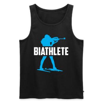 Biathlete Sport Biathlon Biathlons Biathlete - Men's Premium Organic Tank Top - black - Front - AI Model Male 178 light (178cm)