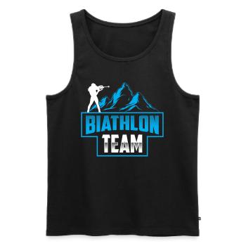 Biathlon Team Sport Biathlete Biathlete Biathlons - Men's Premium Organic Tank Top - black - Front - AI Model Male 178 light (178cm)