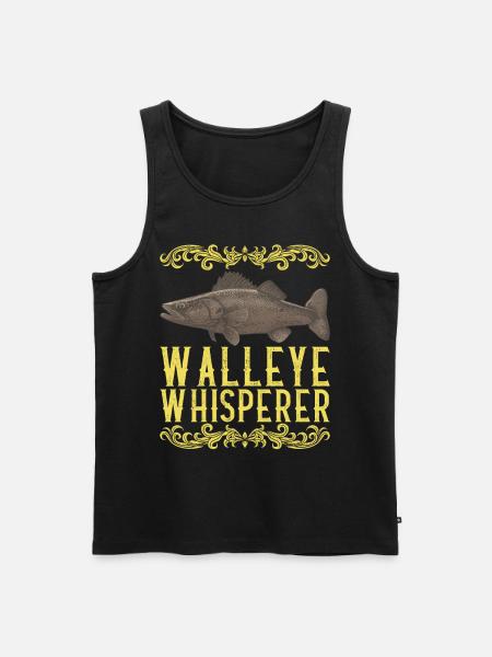 Walleye Fishing Anglers - Men's Premium Organic Tank Top - black