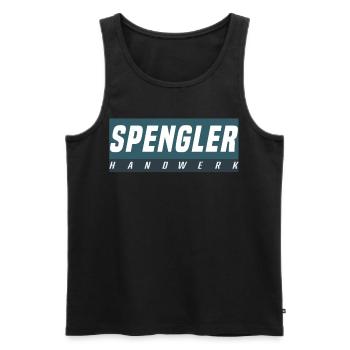 Spengler T-Shirt - Männer Premium Bio Tank Top - Schwarz - Vorne - Michal (187cm)