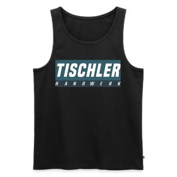 Tischler T-Shirt - Männer Premium Bio Tank Top - Schwarz - Vorne - Michal (187cm)