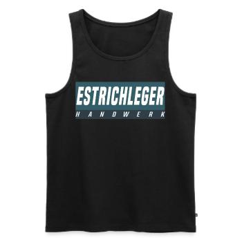 Estrichleger T-Shirt - Männer Premium Bio Tank Top - Schwarz - Vorne - AI Model Male 178 light (178cm)