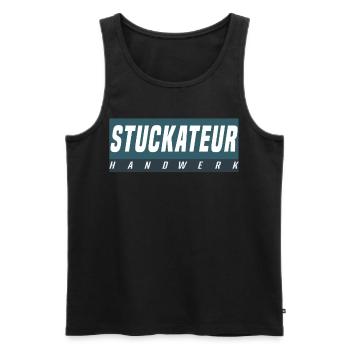 Stuckateur T-Shirt - Männer Premium Bio Tank Top - Schwarz - Vorne - Michal (187cm)