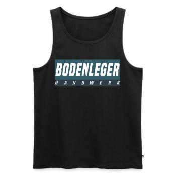 Bodenleger T-Shirt - Männer Premium Bio Tank Top - Schwarz - Vorne - Michal (187cm)