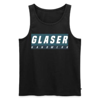 Glaser T-Shirt - Männer Premium Bio Tank Top - Schwarz - Vorne - Michal (187cm)