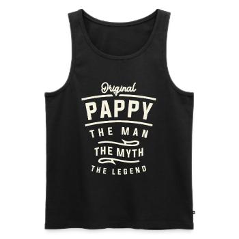 Pappy The Man The Myth The Legend - Men's Premium Organic Tank Top - black - Front - Michal (187cm)