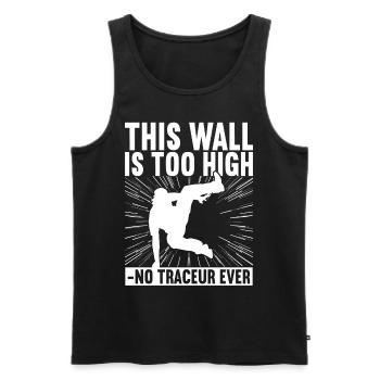 Parkour Freerunning - Débardeur bio Premium Homme - noir - Devant - Michal (187cm)