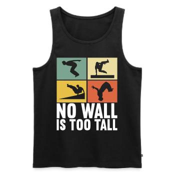 Parkour Freerunning - Débardeur bio Premium Homme - noir - Devant - Michal (187cm)